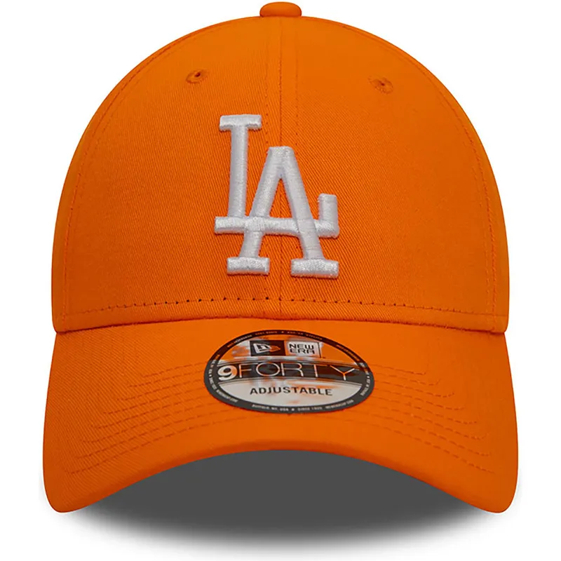 czapki-curva-pomaranczowy-tasma-regulowana-9forty-league-essential-los-angeles-dodgers-mlb-new-era