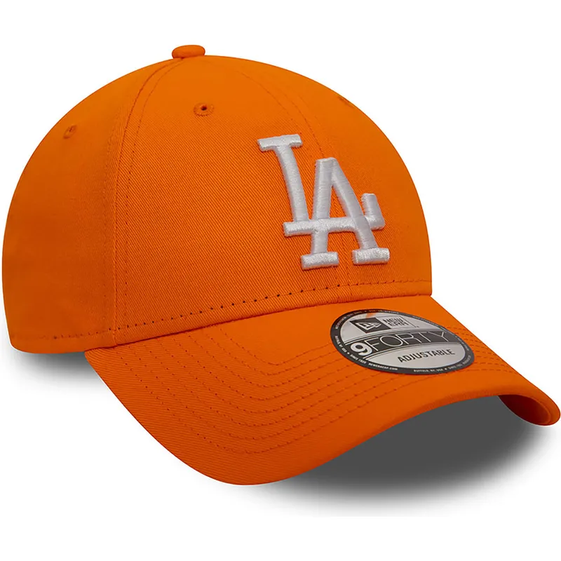 czapki-curva-pomaranczowy-tasma-regulowana-9forty-league-essential-los-angeles-dodgers-mlb-new-era