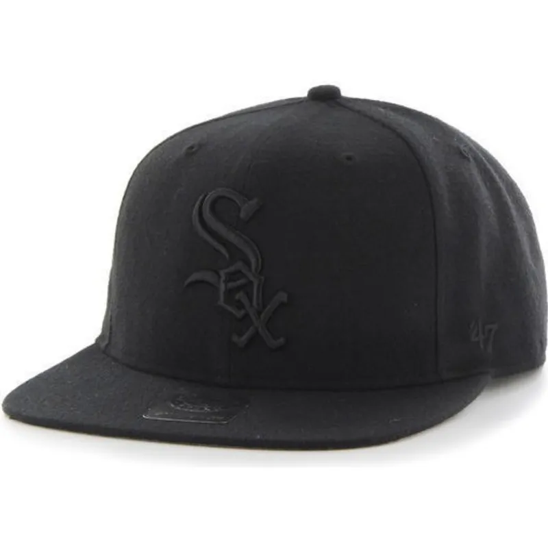 czapki-plana-czarny-snapback-chicago-white-sox-mlb-47-brand