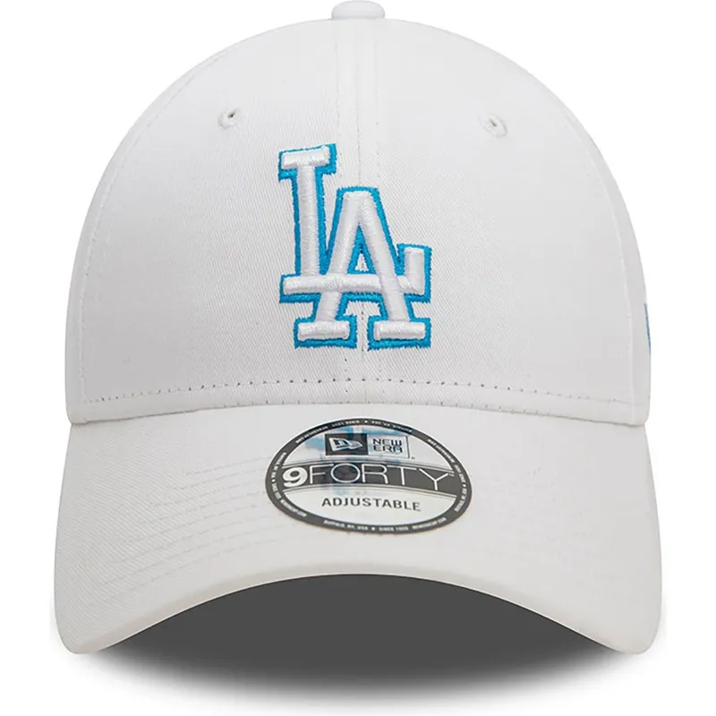 czapki-curva-bialy-tasma-regulowana-9forty-team-outline-los-angeles-dodgers-mlb-new-era