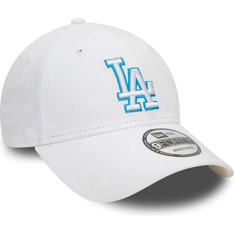 czapki-curva-bialy-tasma-regulowana-9forty-team-outline-los-angeles-dodgers-mlb-new-era