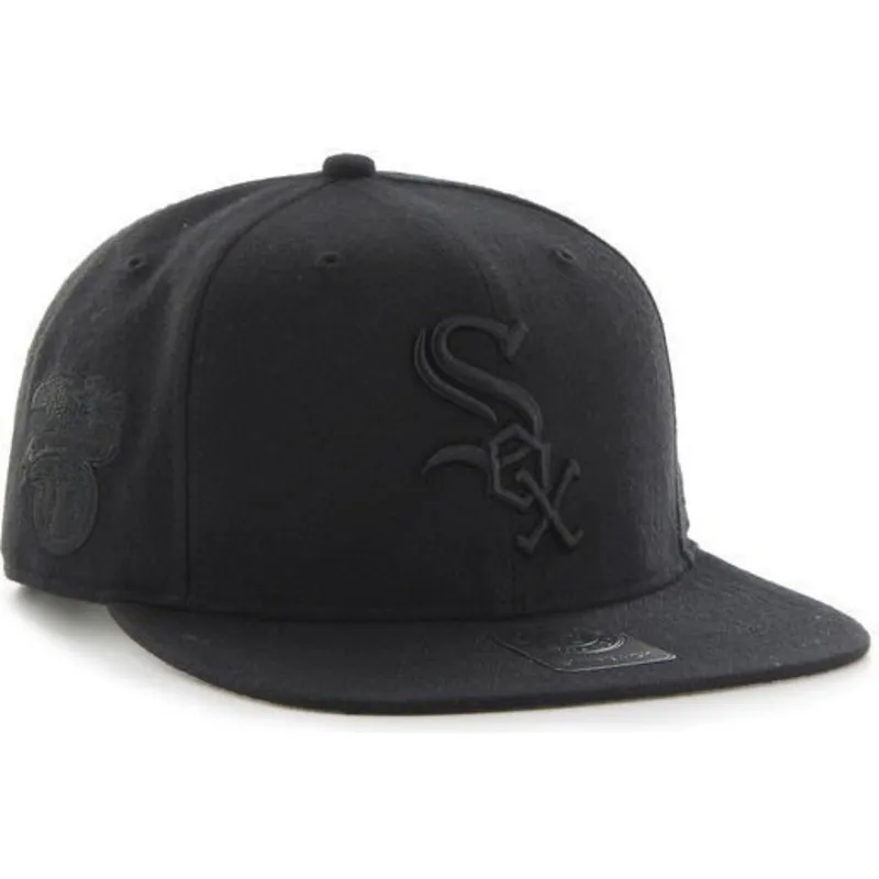 czapki-plana-czarny-snapback-chicago-white-sox-mlb-47-brand