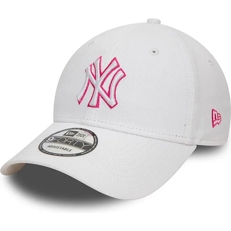 czapki-curva-bialy-tasma-regulowana-rosa-9forty-team-outline-new-york-yankees-mlb-new-era czapki-curva-bialy-tasma-regulowana-rosa-9forty-team-outline-new-york-yankees-mlb-new-era