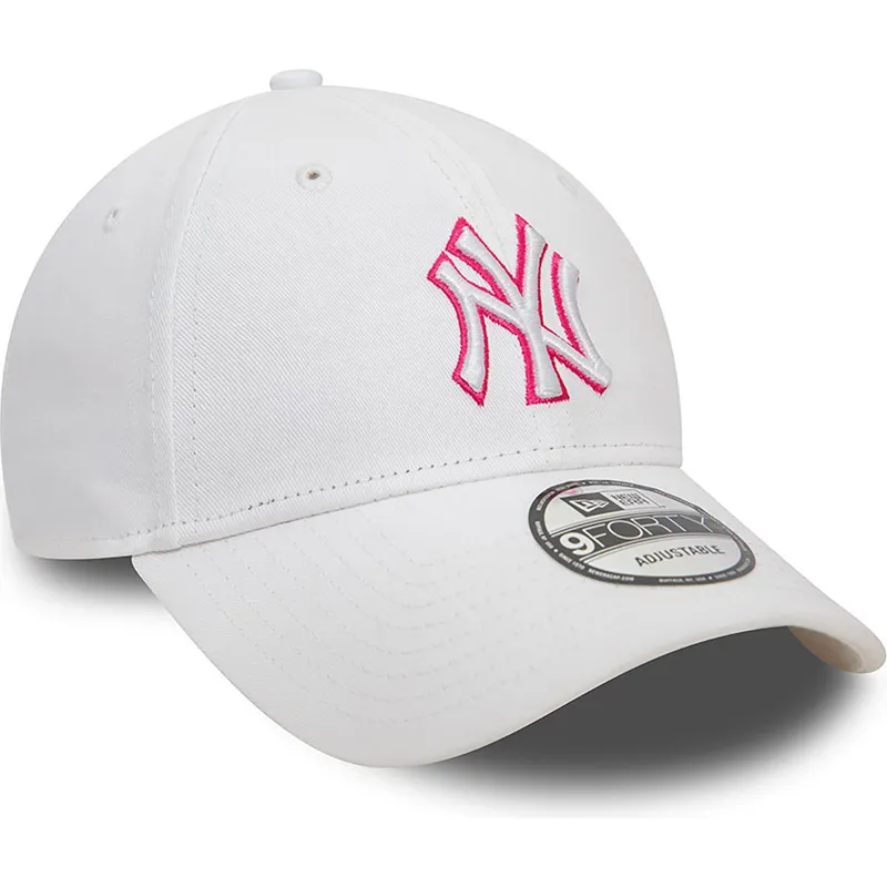 czapki-curva-bialy-tasma-regulowana-rosa-9forty-team-outline-new-york-yankees-mlb-new-era czapki-curva-bialy-tasma-regulowana-rosa-9forty-team-outline-new-york-yankees-mlb-new-era