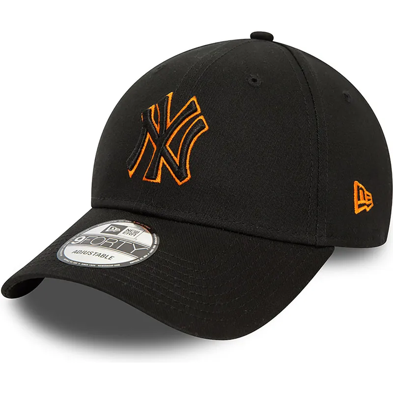 czapki-curva-czarny-tasma-regulowana-9forty-team-outline-new-york-yankees-mlb-new-era