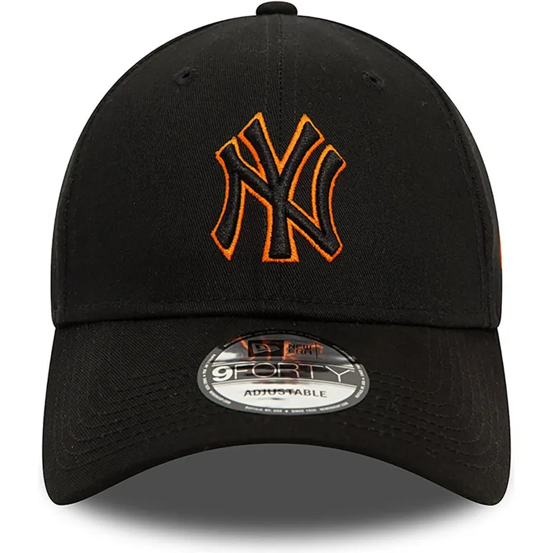 czapki-curva-czarny-tasma-regulowana-9forty-team-outline-new-york-yankees-mlb-new-era
