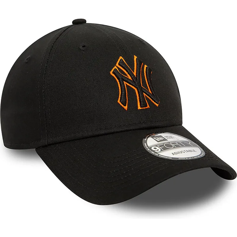 czarna-zakrzywiona-regulowana-czapka-z-pomaranczowym-logo-9forty-team-outline-new-york-yankees-mlb-od-new-era
