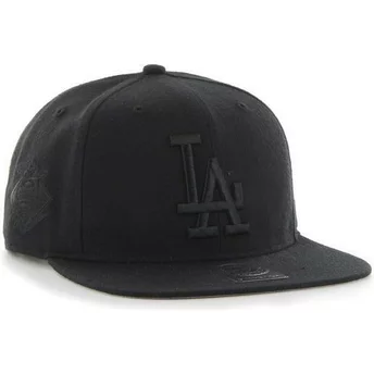 Płaska czapka czarna snapback z czarnym logo Los Angeles Dodgers MLB Sure Shot 47 Brand