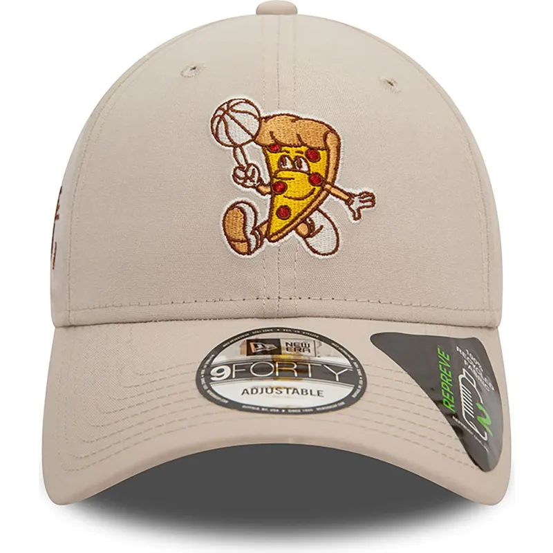 bezowa-regulowana-czapka-z-daszkiem-9forty-repreve-basketball-pizza-new-era