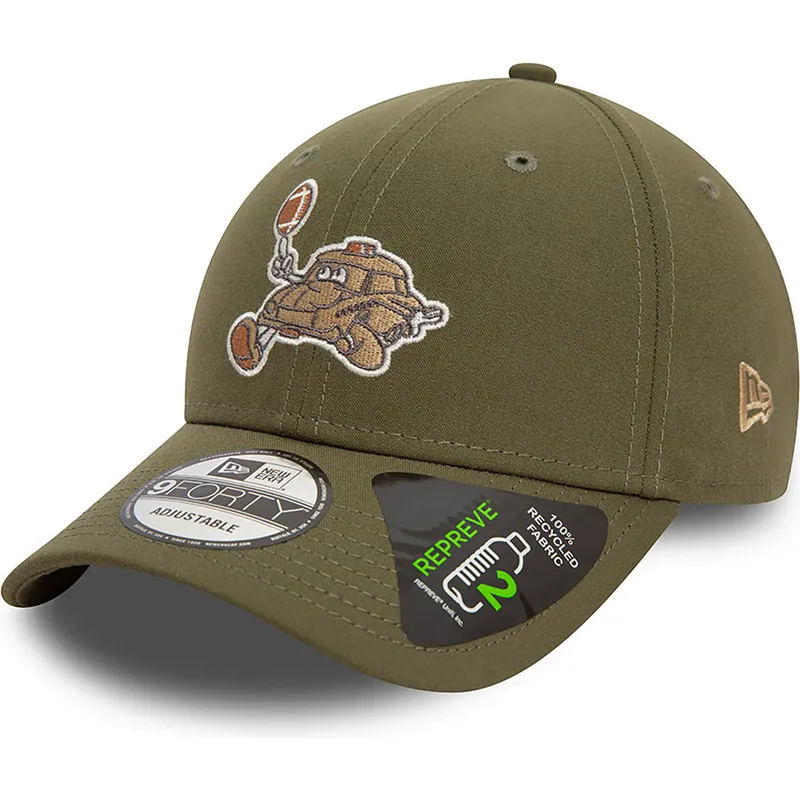 zielona-regulowana-czapka-z-daszkiem-9forty-repreve-football-taxi-new-era