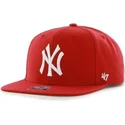 czapki-plana-czerwony-snapback-new-york-yankees-mlb-47-brand