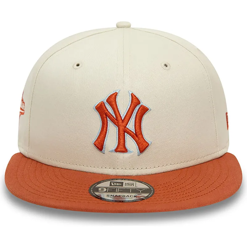 czapki-plana-bezowy-snapback-marron-9fifty-patch-new-york-yankees-mlb-new-era