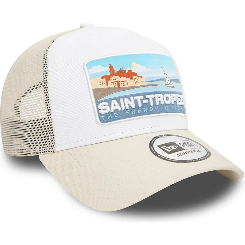 czapki-curva-bezowy-snapback-a-frame-summer-saint-tropez-ciudades-y-playas-new-era