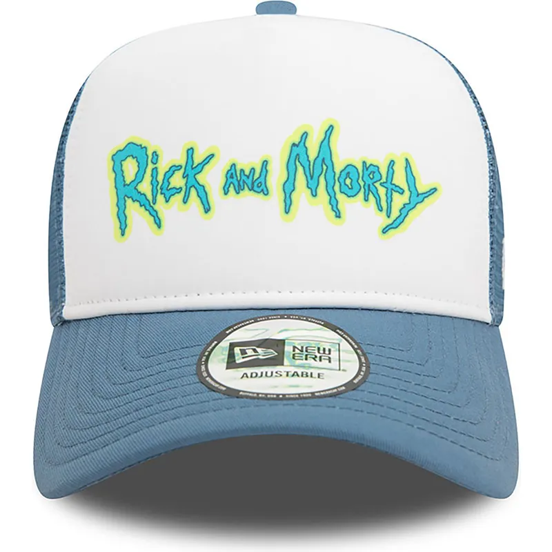 czapka-trucker-biala-i-niebieska-a-frame-character-rick-i-morty-new-era
