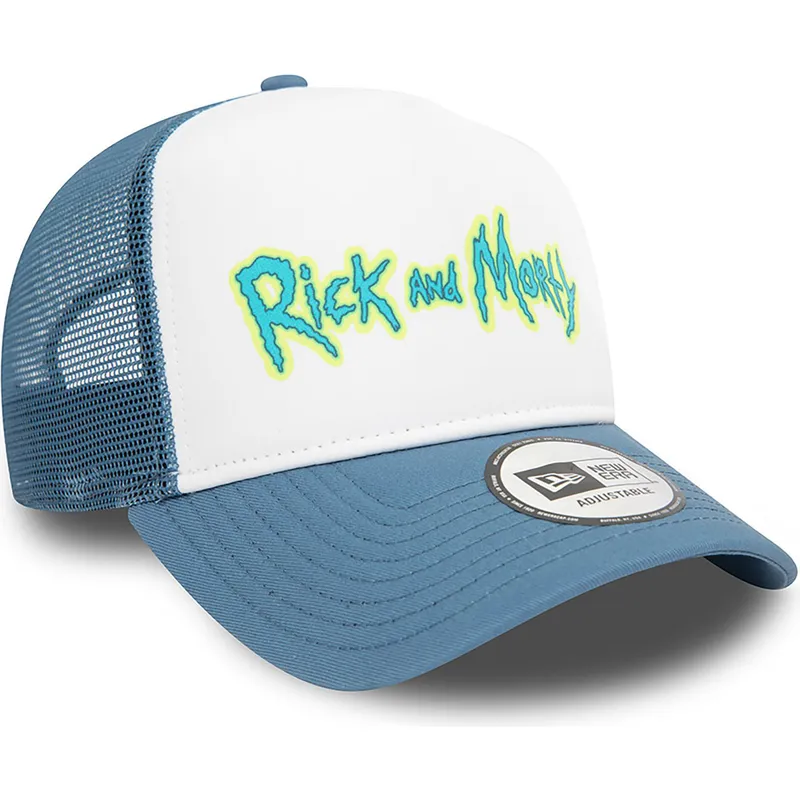 czapka-trucker-biala-i-niebieska-a-frame-character-rick-i-morty-new-era