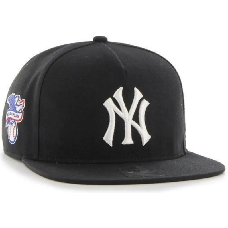 czapki-plana-czarny-snapback-new-york-yankees-mlb-47-brand
