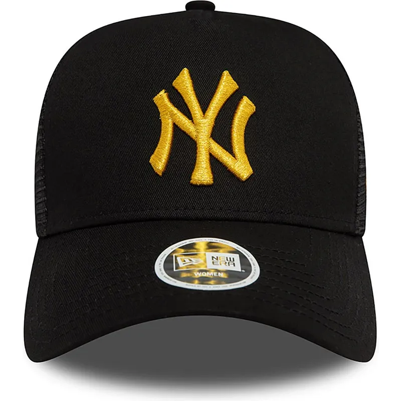 czapki-curva-czarny-snapback-a-frame-metallic-new-york-yankees-mlb-new-era