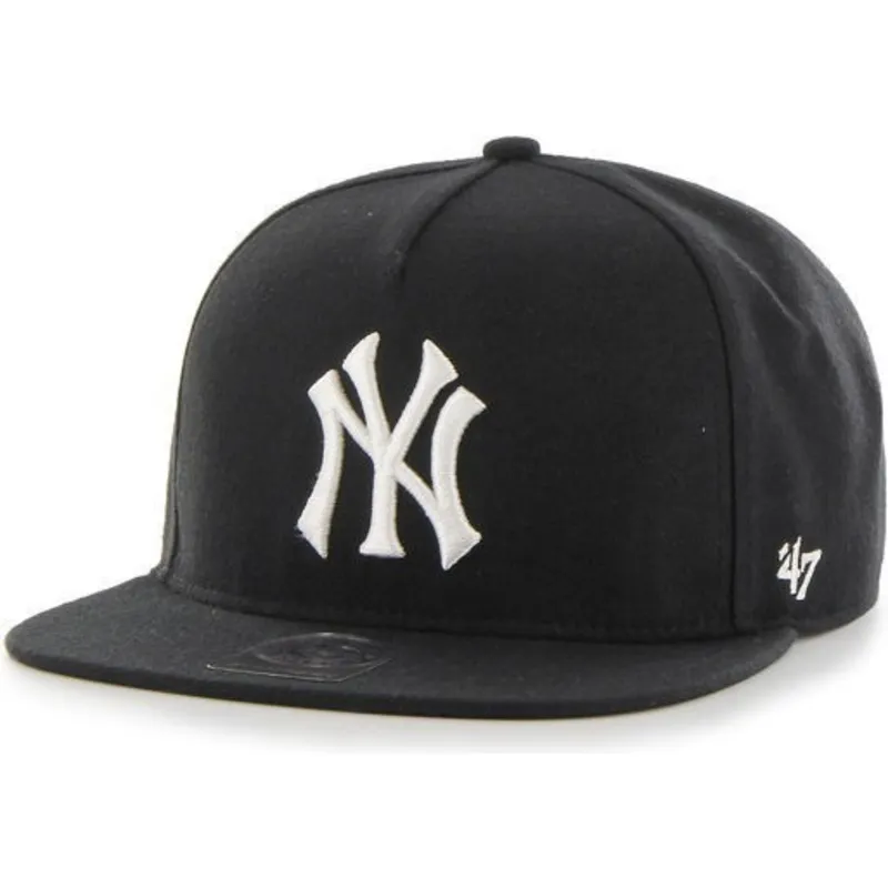 czapki-plana-czarny-snapback-new-york-yankees-mlb-47-brand