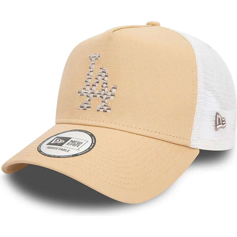 czapka-trucker-jasnobrazowa-i-biala-a-frame-seasonal-infill-los-angeles-dodgers-mlb-new-era
