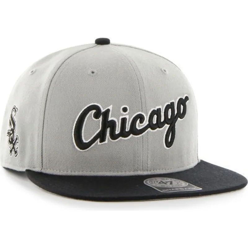czapki-plana-szary-snapback-de-letras-chicago-white-sox-mlb-47-brand czapki-plana-szary-snapback-de-letras-chicago-white-sox-mlb-47-brand