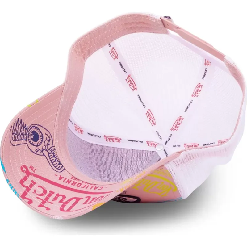 czapka-trucker-rozowo-biala-le-pou-von-dutch