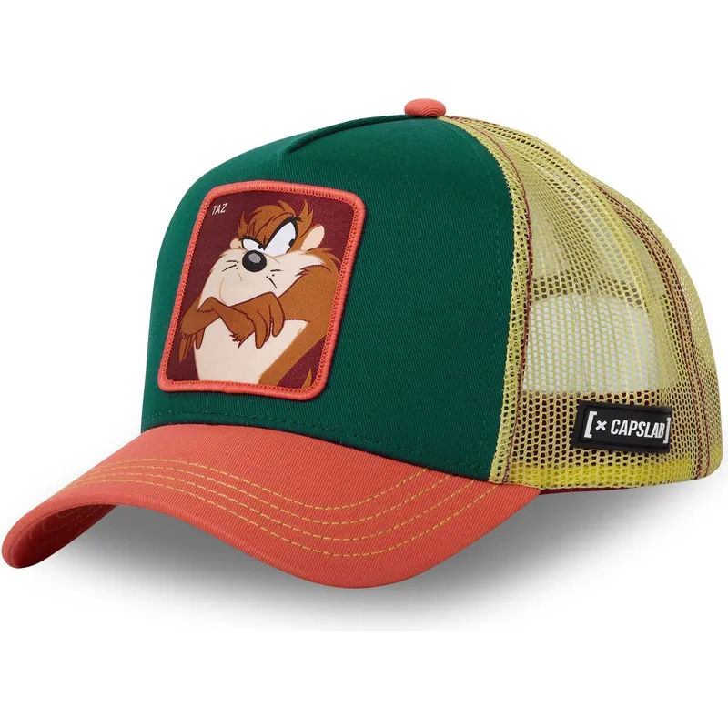 czapka-trucker-zielona-zolta-i-pomaranczowa-tasmanian-devil-taz2-ct-looney-tunes-od-capslab
