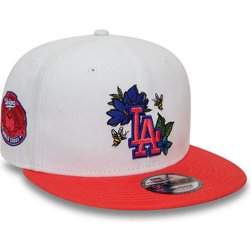 biala-i-czerwona-plaska-czapka-snapback-9fifty-floral-los-angeles-dodgers-mlb-new-era