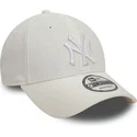 new-era-curved-brim-white-logo-9forty-linen-new-york-yankees-mlb-white-adjustable-cap