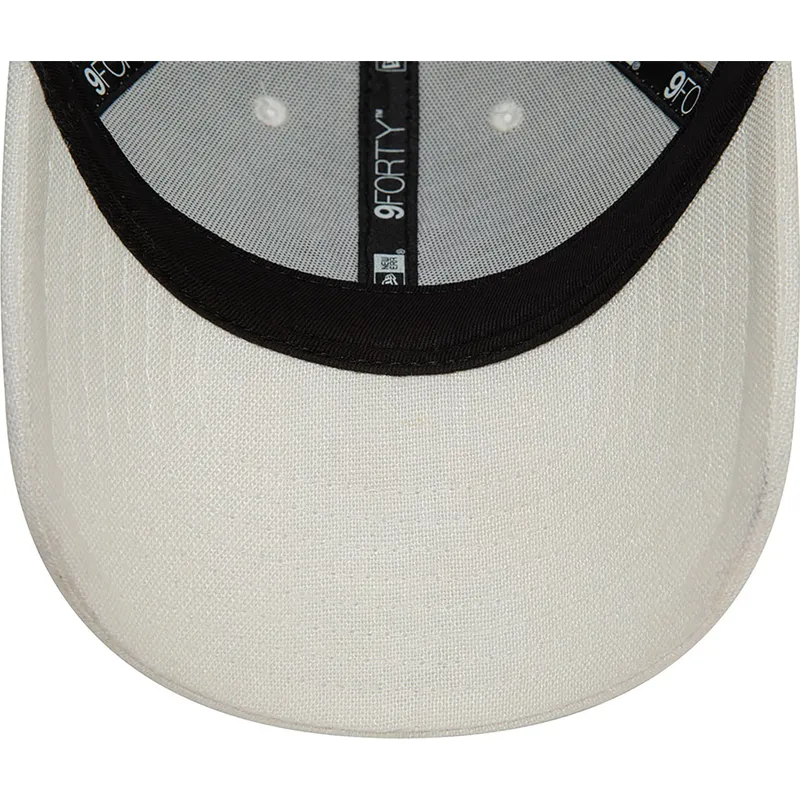 czapki-curva-bialy-tasma-regulowana-9forty-linen-new-york-yankees-mlb-new-era