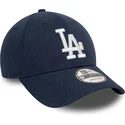 granatowa-zakrzywiona-czapka-z-regulacja-9forty-linen-los-angeles-dodgers-mlb-new-era