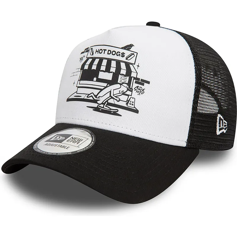 czapki-curva-czarny-snapback-a-frame-graphic-hot-dog-new-york-new-era