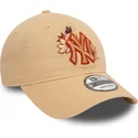 czapki-curva-brazowy-tasma-regulowana-9twenty-floral-new-york-yankees-mlb-new-era