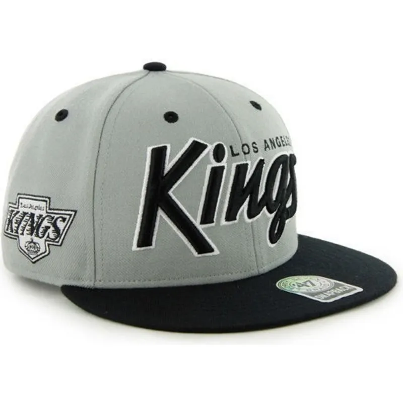 czapki-plana-szary-snapback-de-letras-los-angeles-kings-nhl-47-brand