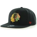 czapki-plana-czarny-snapback-chicago-blackhawks-nhl-47-brand