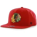 czapki-plana-czerwony-snapback-chicago-blackhawks-nhl-47-brand