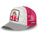 szara-i-czerwona-czapka-truckerka-dla-dzieci-monkey-d-luffy-kidluf1-one-piece-od-capslab