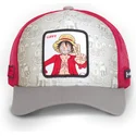szara-i-czerwona-czapka-truckerka-dla-dzieci-monkey-d-luffy-kidluf1-one-piece-od-capslab