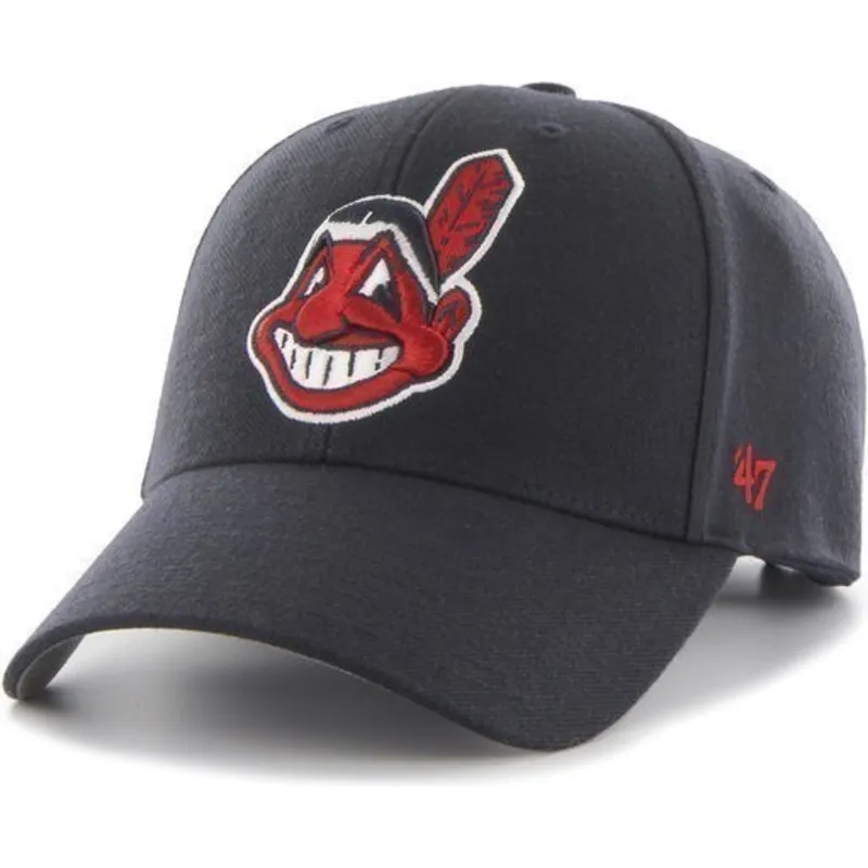 czapki-curva-granatowy-tasma-regulowana-cleveland-indians-mlb-47-brand