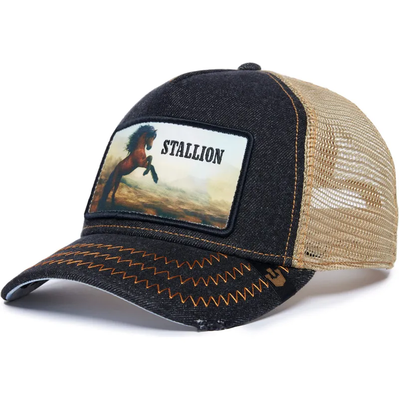 czapka-trucker-czarna-i-bezowa-kon-stallion-model-no-5741110n-rodeo-the-farm-od-goorin-bros