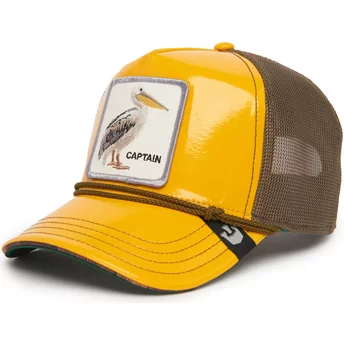 Goorin Bros. Pelican Captain Ol Man Bert Nautical Nonsense The Farm Yellow and Brown Trucker Hat