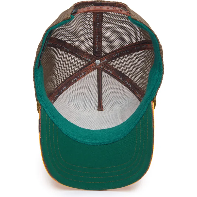 czapka-trucker-zolta-i-brazowa-pelikan-captain-ol-man-bert-nautical-nonsense-the-farm-od-goorin-bros