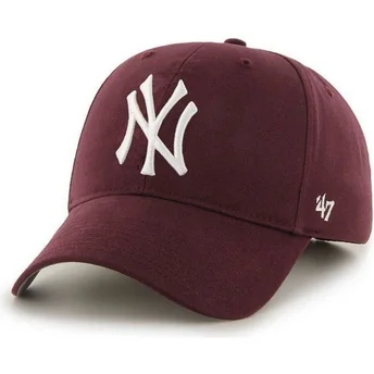 czapki-curva-czerwony-tasma-regulowana-granate-new-york-yankees-mlb-47-brand