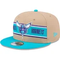 brazowo-niebieska-czapka-z-daszkiem-snapback-9fifty-draft-2024-charlotte-hornets-nba-od-new-era