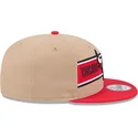 brazowa-i-czerwona-plaska-czapka-snapback-9fifty-draft-2024-chicago-bulls-nba-new-era