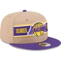 brazowo-fioletowa-czapka-z-daszkiem-snapback-9fifty-draft-2024-los-angeles-lakers-nba-new-era