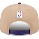 brazowa-i-fioletowa-czapka-z-daszkiem-snapback-9fifty-draft-2024-los-angeles-lakers-nba-new-era