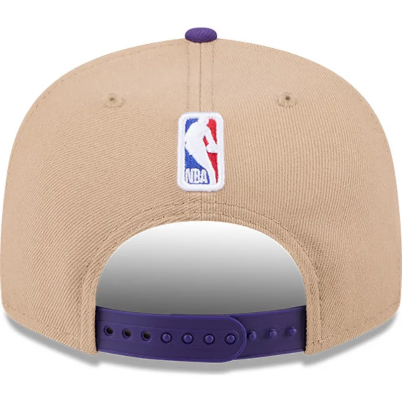 brazowo-fioletowa-czapka-z-daszkiem-snapback-9fifty-draft-2024-los-angeles-lakers-nba-new-era