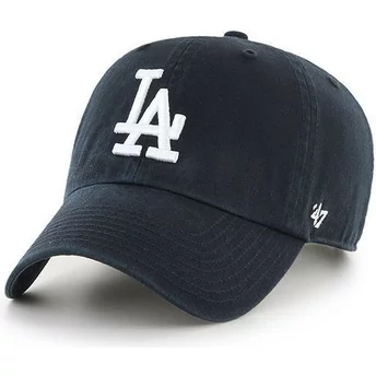 Wyginięta czapka czarna Los Angeles Dodgers MLB Clean Up 47 Brand