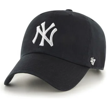 Czarna czapka z daszkiem New York Yankees MLB Clean Up od 47 Brand