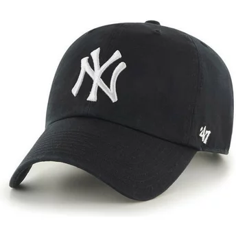 Wyginięta czapka czarna New York Yankees MLB Clean Up 47 Brand